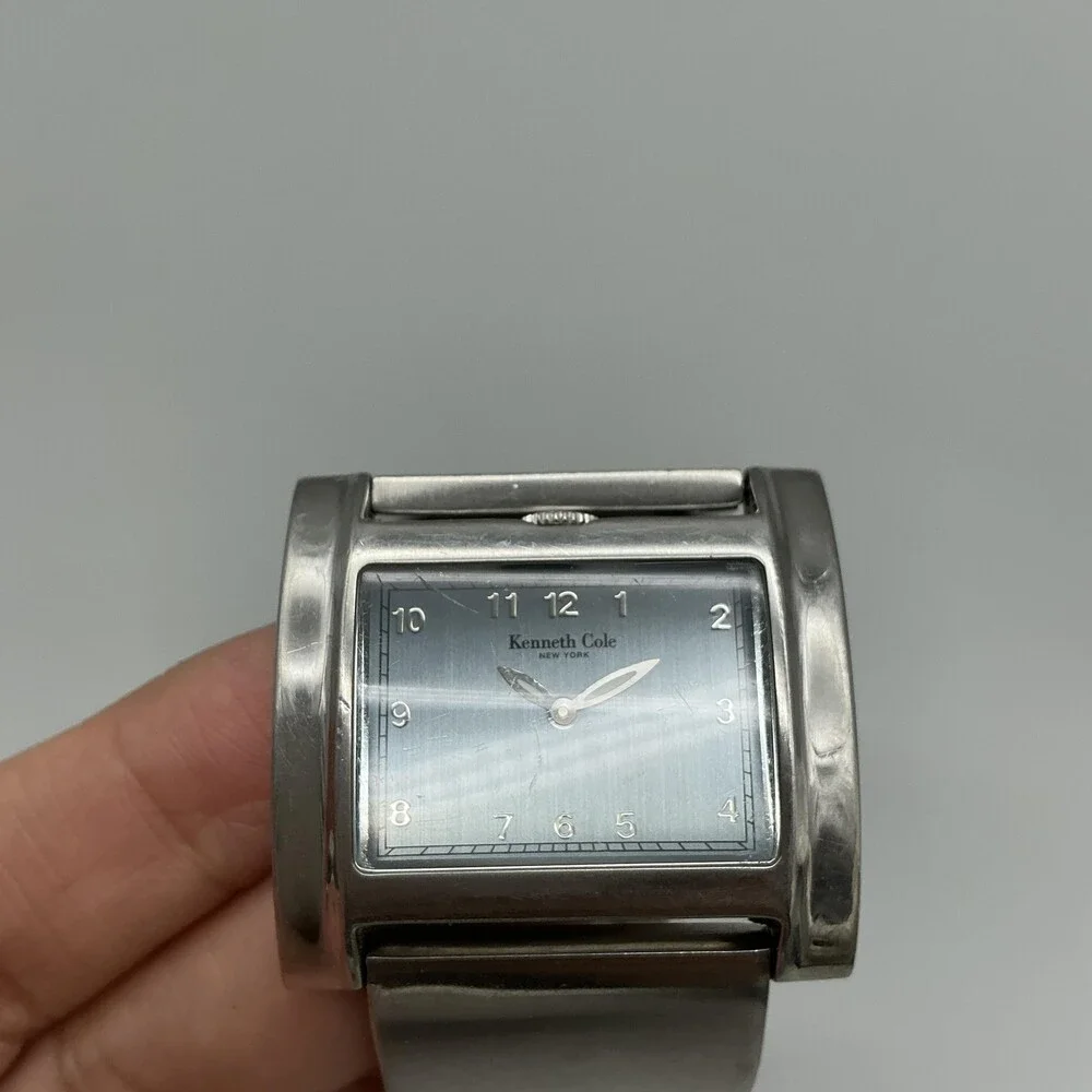 Kenneth Cole New York Womens Watch 37mm Blue Dial Stainless New Battery 5.9